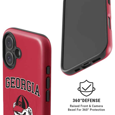 University of Georgia Bulldogs Logo iPhone 16 Magsafe Impact Case